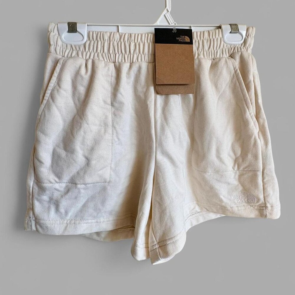 North Face White Fleece Shorts